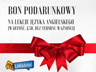 Bon podarunkowy na lekcje angielskiego